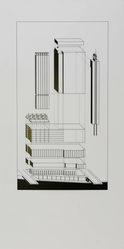 Morton International Building, Chicago, Illinois, Exploded Axonometric Volume Study