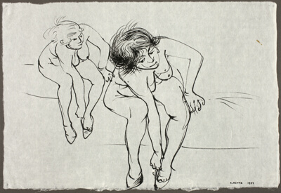 Two Sketches of a Nude Woman