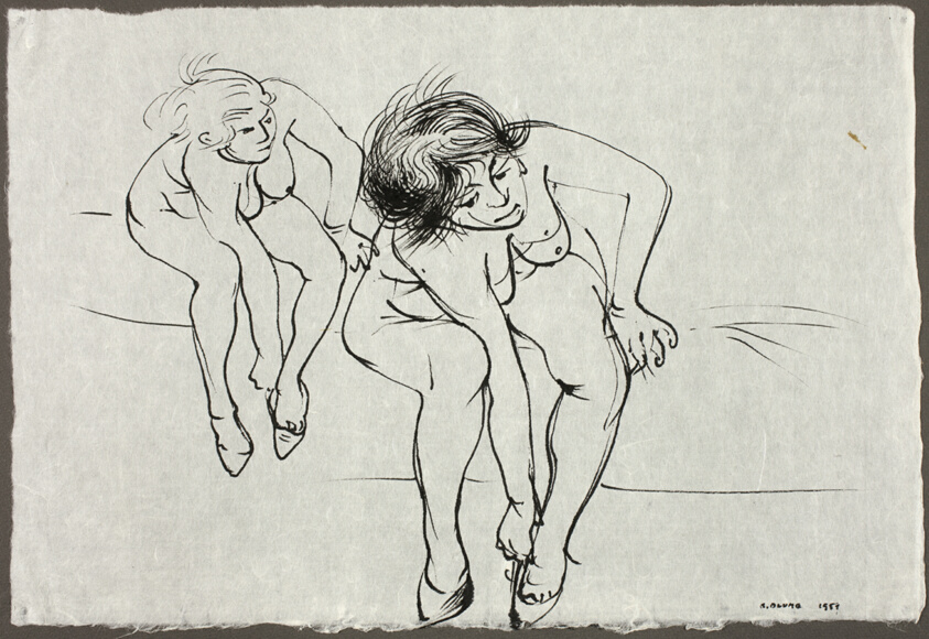 Two Sketches of a Nude Woman