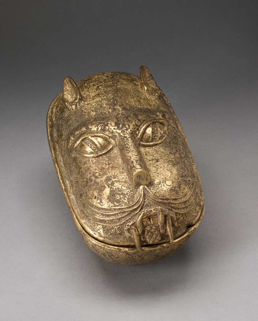 Container in the Form of a Leopard Head
