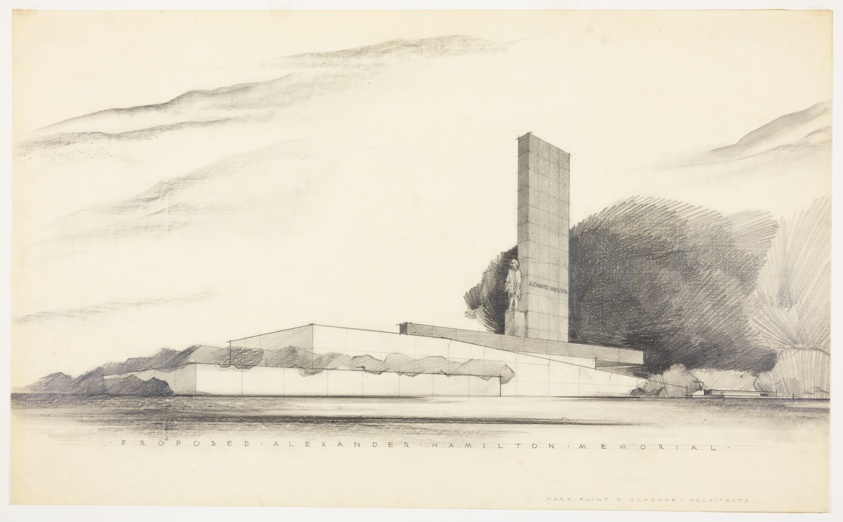 Alexander Hamilton Memorial, Lincoln Park, Chicago, Perspective