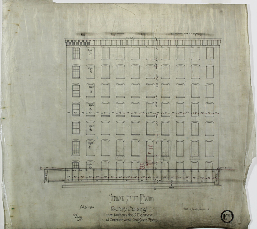 Brunswick Balke and Collender Company Factory Building, Chicago, Illinois, Elevation