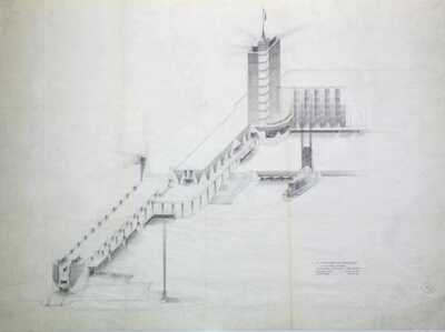 Century of Progress Exposition, Hall of Science, Axonometric Aerial View
