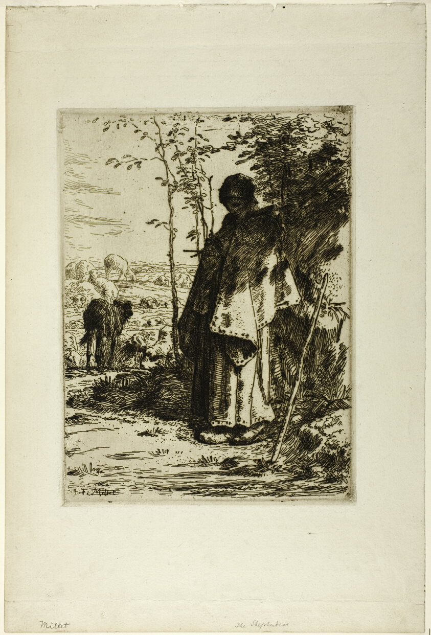 The Shepherdess Knitting