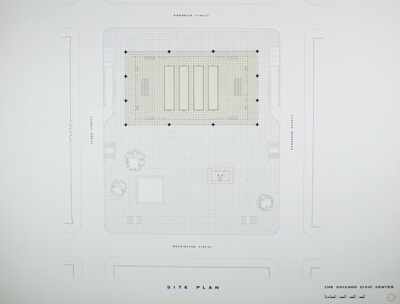 Chicago Civic Center, Chicago, Illinois, Site Plan