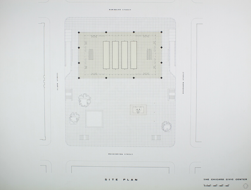 Chicago Civic Center, Chicago, Illinois, Site Plan
