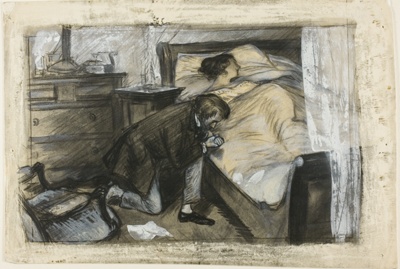 He Knelt Beside Constance's Bed