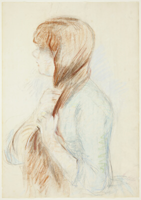 Girl Plaiting her Hair (La Natte)