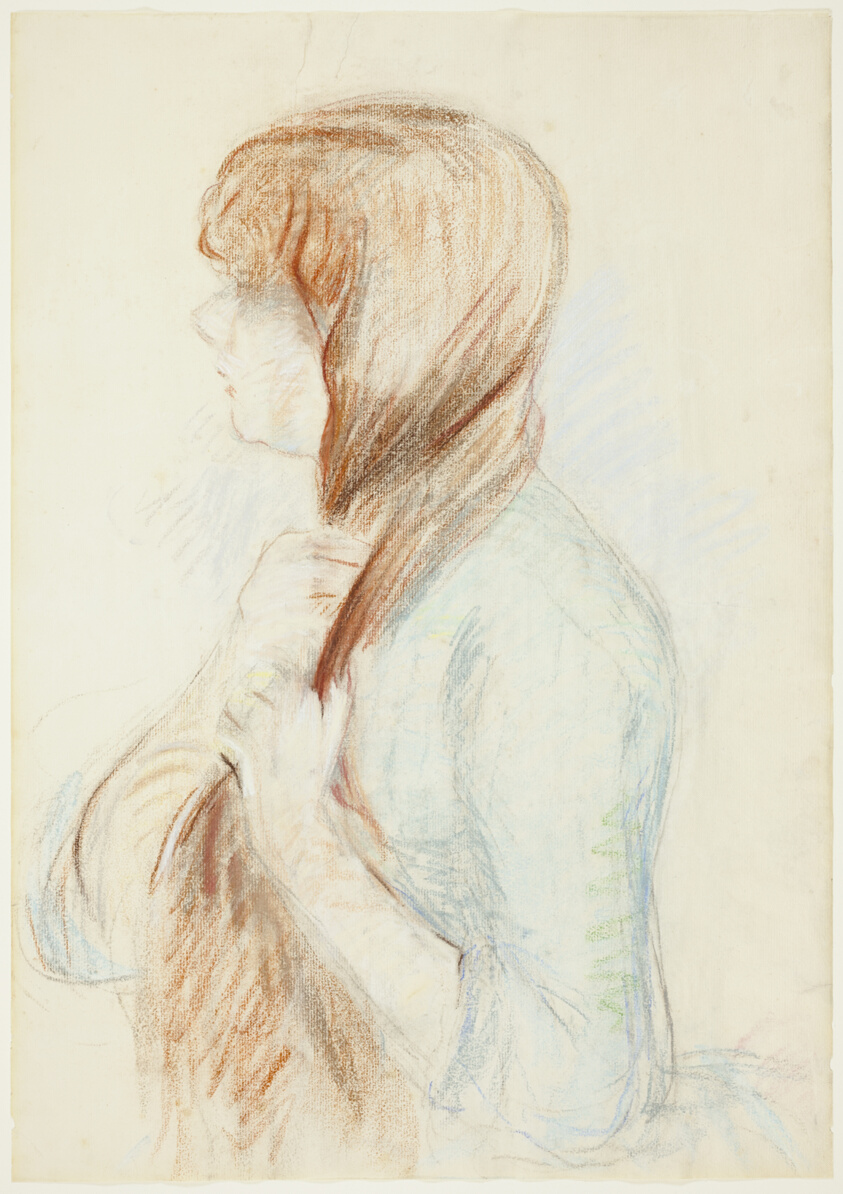 Girl Plaiting her Hair (La Natte)