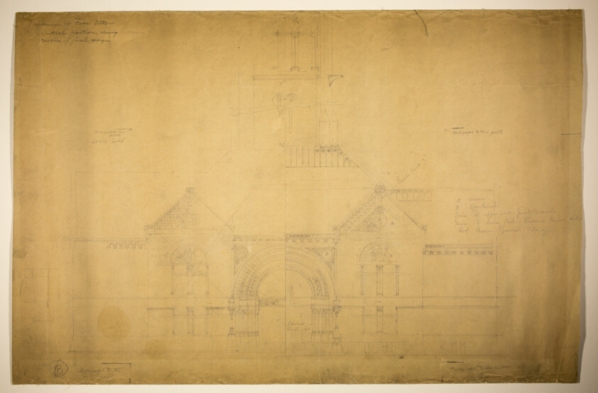 Proposed Fine Arts Museum, World's Columbian Exposition, Chicago, Illinois, Entrance Elevation