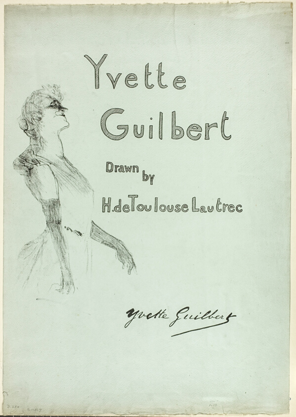Yvette Guilbert on Stage, from Yvette Guilbert