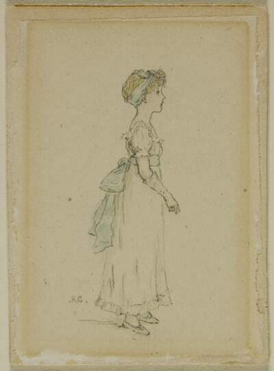 Young Girl with Blue Ribbons