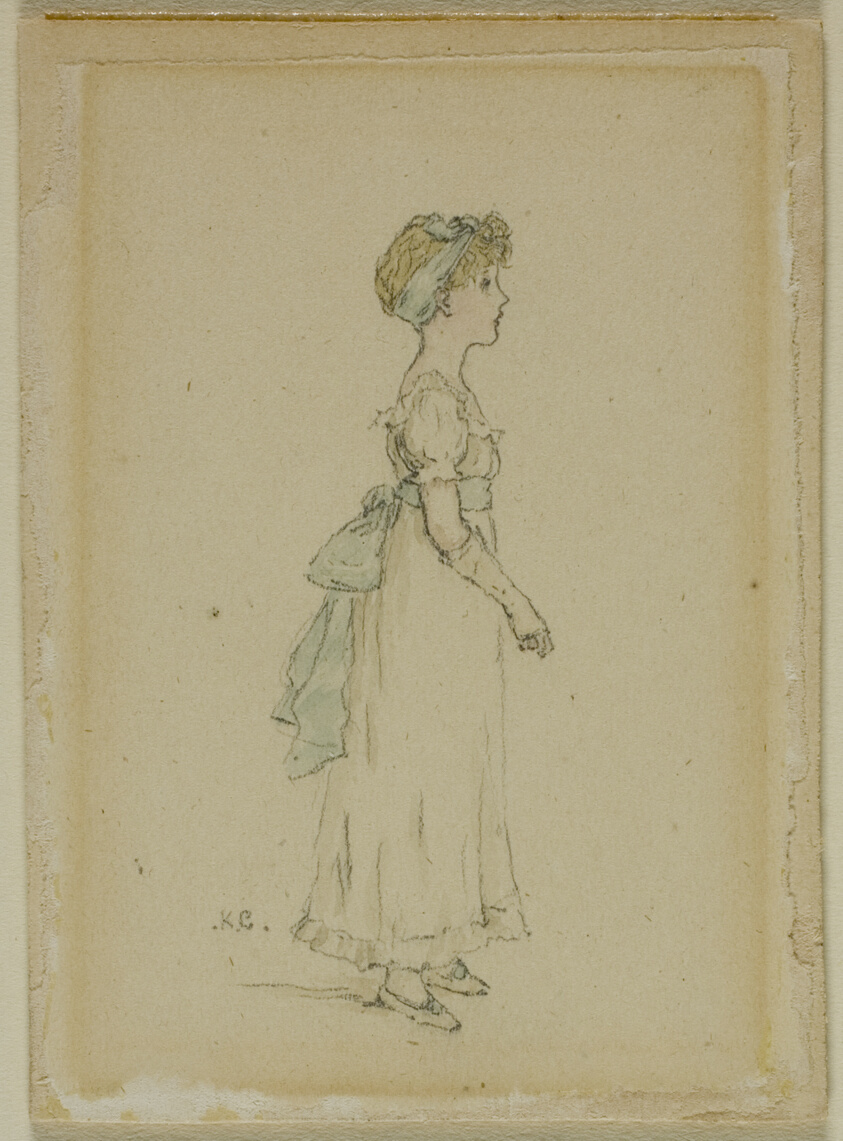 Young Girl with Blue Ribbons
