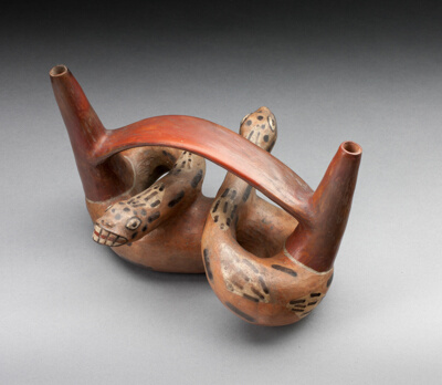 Double-Spout Bridge Vessel in the form of a Double-Headed Serpent