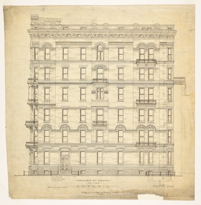 Ontario Apartments, Chicago, Illinois, Elevation