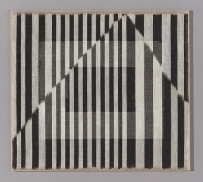 Hanging entitled “Points & Lines Four”