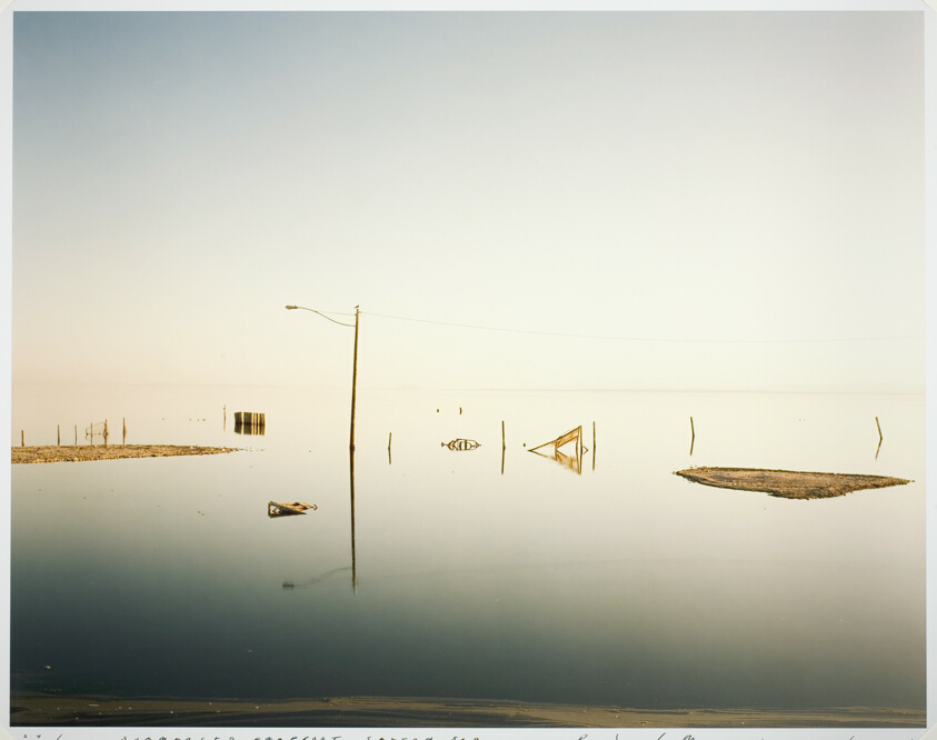 Submerged Lamppost, Salton Sea, from the series "Desert Cantos III: The Flood" (1983-1985)