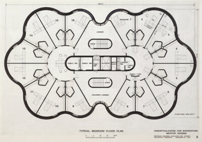 Bonaventure Waystop Housing, Chicago, Ilinois, Floor Plan