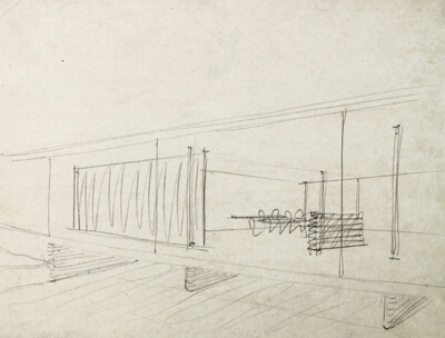 Resor House, Living Room, Jackson Hole, Wyoming, Perspective
