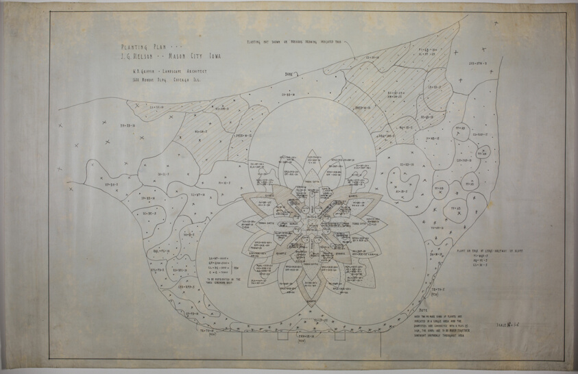 J. G. Melson House Number One, Mason City, Iowa, Planting Plan