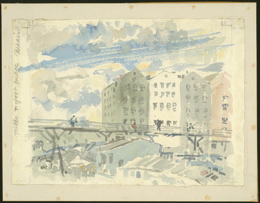 Mills and Footbridge, Meaux