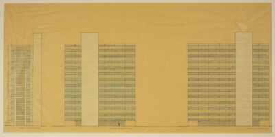 Student Project for Apartment Building, North Elevation