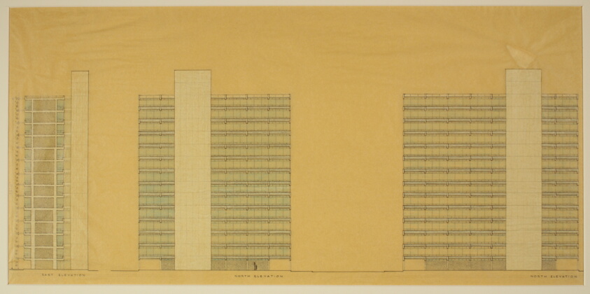 Student Project for Apartment Building, North Elevation
