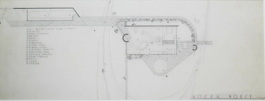 Mr. and Mrs. Andrew Kozak House, Sleepy Hollow, California, Floor Plan
