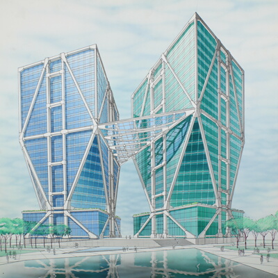 Tokyo Teleport Town, Tokyo, Japan, Exterior Perspective