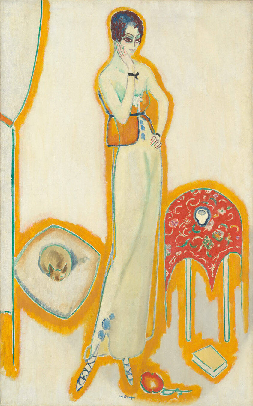 Woman against a White Background