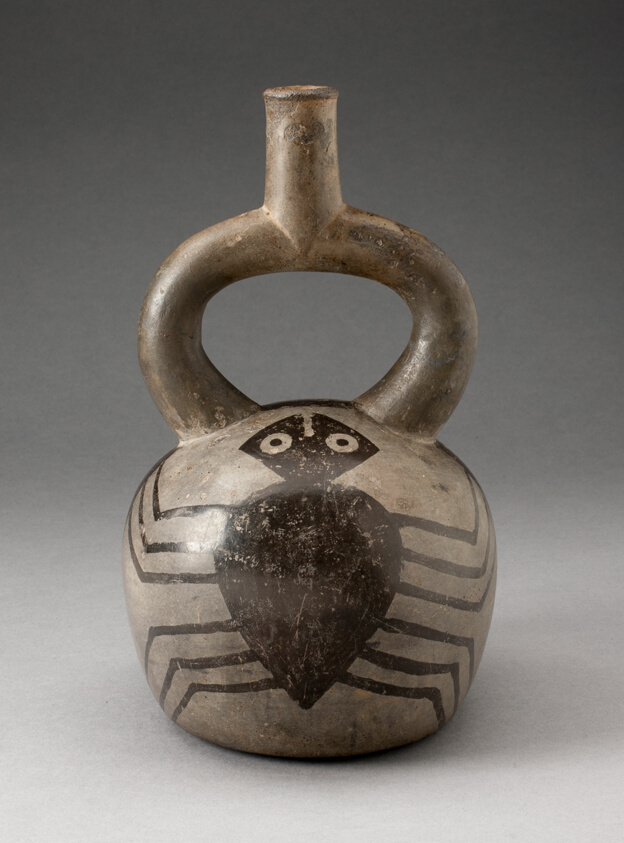 Stirrup Spout Vessel with Spider Motifs