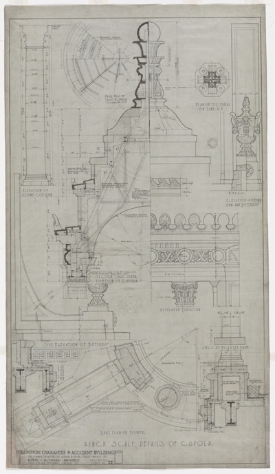 London Guarantee and Accident Building, Chicago, Illinois, Cupola Details