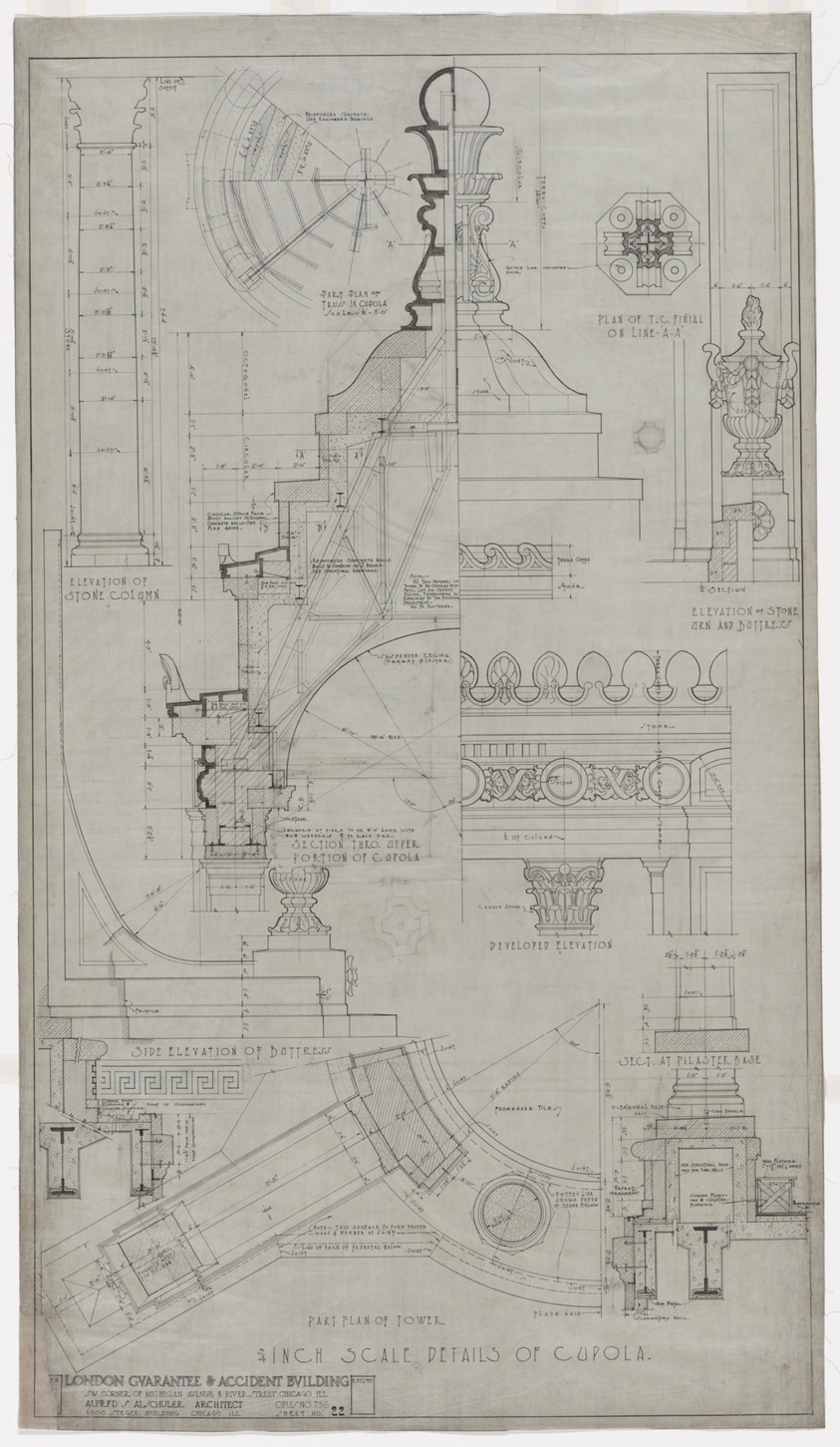 London Guarantee and Accident Building, Chicago, Illinois, Cupola Details