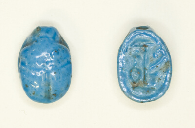 Scarab: Hieroglyphs (Red Crown, nfr- and nb-Signs: Trigramme of Amun)
