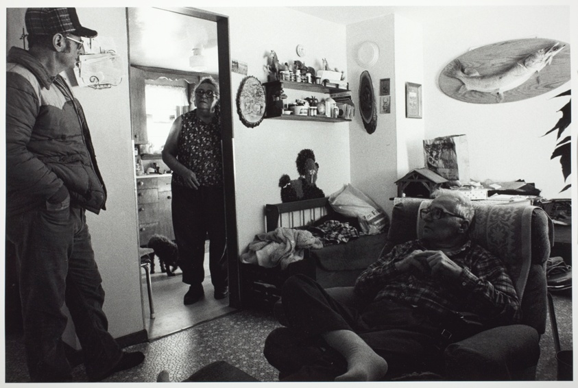 Dennis Sellner, Alvina and Eddie Seidl in their home, Sleepyeye, Minnesota
